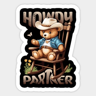 Cowboy Bear Sticker